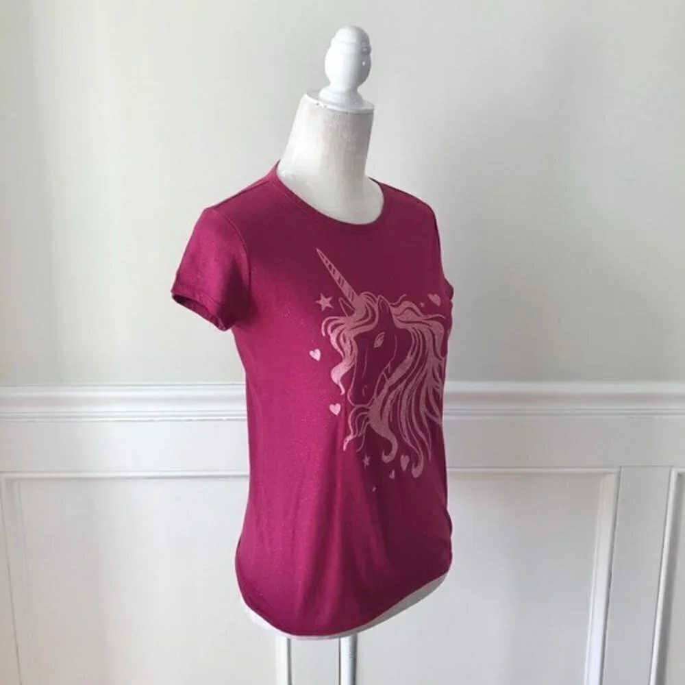 Place Girl's Glitter Sparkle Unicorn Shirt Top 14 XL